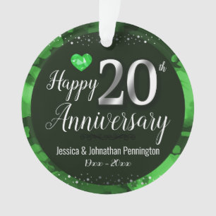 Happy 20th Wedding Anniversary Ornament