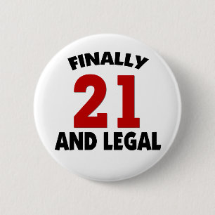 Happy 21 Birthday 6 Cm Round Badge