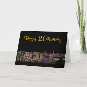 Happy "21" Birthday Las Vegas Style! Card