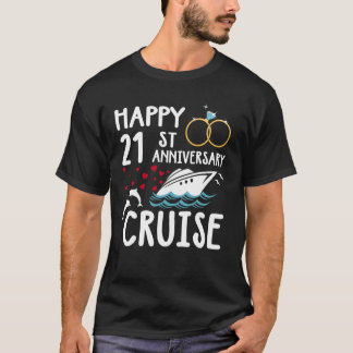 Happy 21st Anniversary Cruise 21 Year of Marriage  T-Shirt