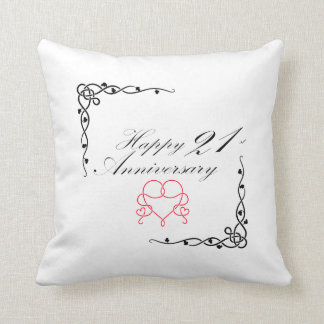 Happy 21st Anniversary pillow