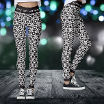 Happy 21st Birthday Black And White Heart Leggings<br><div class="desc">Celebrate in style in these geometric heart patterned 21st birthday leggings. To change the text click on the personalise button. © Susan McGuinness - 21st November 2023</div>