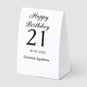 Happy 21st birthday bold letter simple name minima