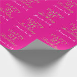 Happy 21st Birthday Gold Glitter and Hot Pink Wrapping Paper<br><div class="desc">Happy 21st Birthday Gold Glitter and Hot Pink Wrapping Paper with personalised name. For further customisation,  please click the "Customise it" button and use our design tool to modify this template.</div>