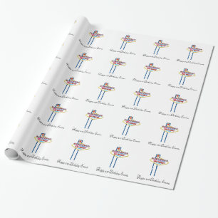 Happy 21st Birthday Las Vegas Wrapping Paper