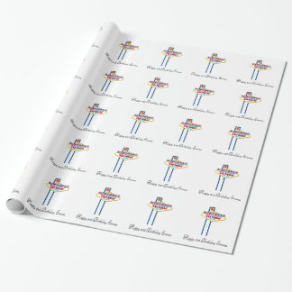 Happy 21st Birthday Las Vegas Wrapping Paper