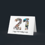 Happy 21st Birthday Number 21 Custom Photo Collage Card<br><div class="desc">Mark twenty one years of wonderful memories and adventures with this captivating 21st Birthday Number Photo Collage. This customisable template is the perfect blend of creativity and sentiment, allowing you to create a truly memorable gift for your loved one's special day. Capture the essence of incredible years in a single...</div>