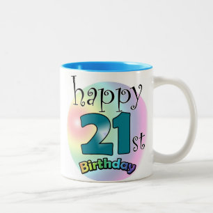 Happy 21st Birthday Two-Tone Coffee Mug