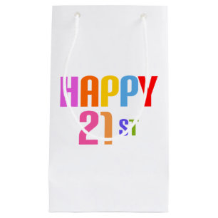 Happy 21st small gift bag