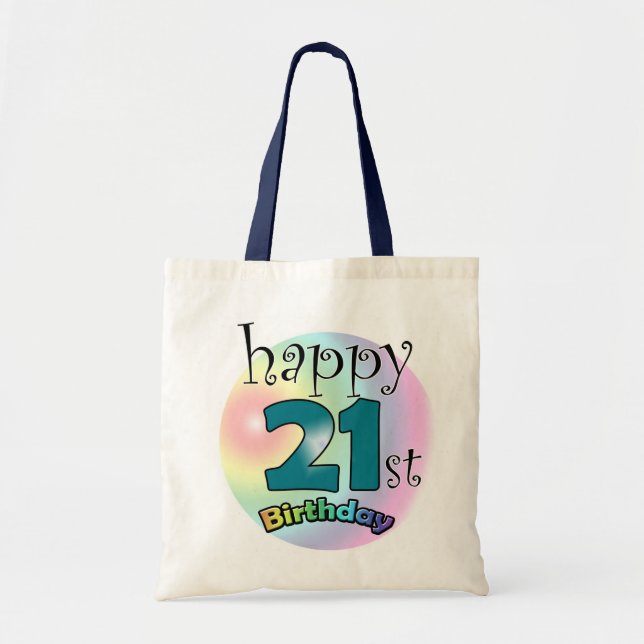Happy 21th Birthday Tote Bag (Front)