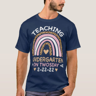 Happy 22222 Twosday Teaching Kindergarten On Twosd T-Shirt