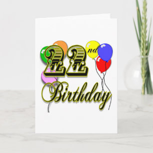 Happy 22nd Birthday Merchandise Card