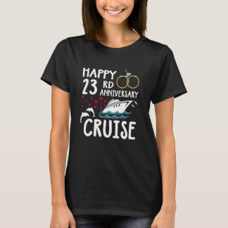 Happy 23rd Anniversary Cruise 23 Year of Marriage  T-Shirt