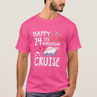 Happy 24th Anniversary Cruise 24 Year of Marriage  T-Shirt