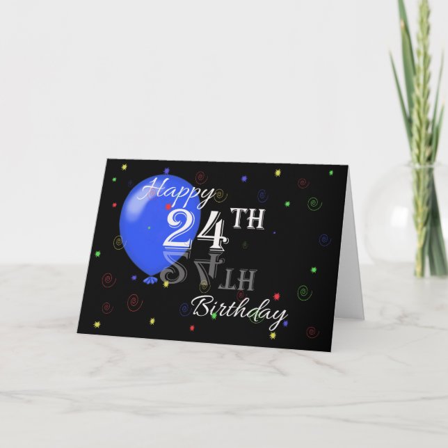 Happy 24th Birthday Card (Front)