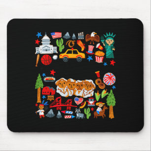 Happy 250 america 1776 2026 years of freedom 250th mouse mat