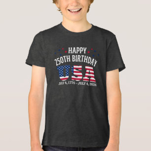 Happy 250th Birthday USA 4rth of July Tri-Blend Shirt