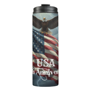  Happy 250th Birthday USA Thermal Tumbler