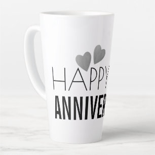 Happy 25 Silver Wedding Anniversary  Latte Mug