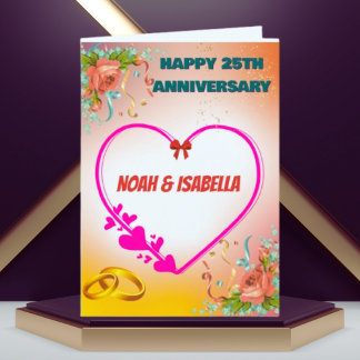 Happy 25th Anniversary  Card