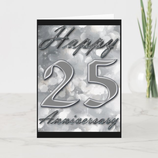 Happy 25th Anniversary Greeting Card (Front)