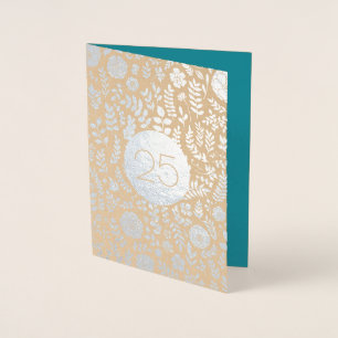 Happy 25th Anniversary Luxury Foil Card