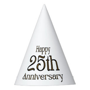 Happy 25th Anniversary Party Hat