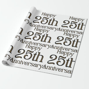 Happy 25th Anniversary Wrapping Paper