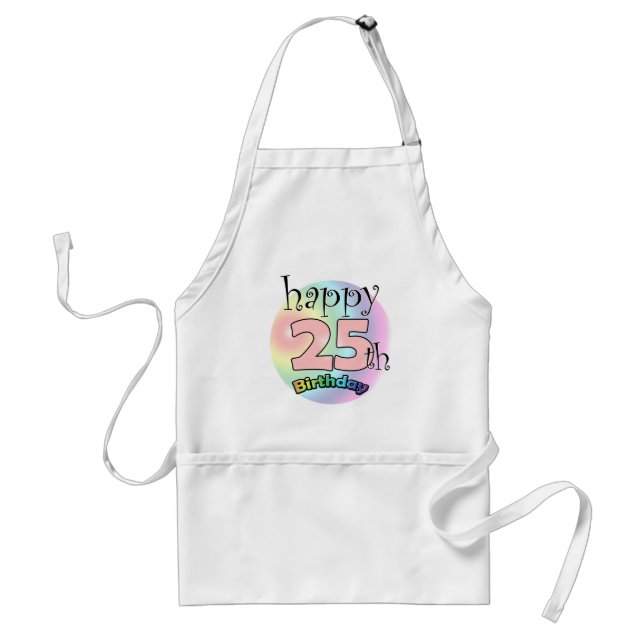 Happy 25th Birthday (king) Standard Apron (Front)
