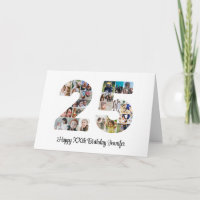 Happy 25th Birthday Number 25 Custom Photo Collage