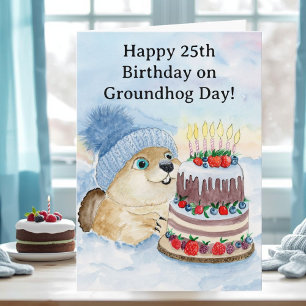  Happy 25th Groundhog Day Birthday  Card