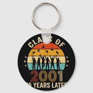 Happy 25th reunion class of 2001 students 25 years key ring