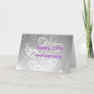 "HAPPY ***25TH*** WEDDING ANNIVERSARY" CARD