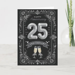 Happy 25th Wedding Anniversary Card
