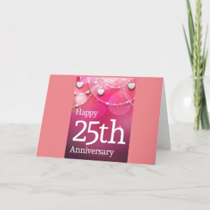 "HAPPY ***25TH*** WEDDING ANNIVERSARY" CARD