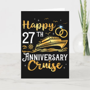 Happy 27th Anniversary Cruise Golden Wedding Trip Card
