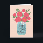 Happy 28th Birthday Niece w/ Mason Jar of Flowers Card<br><div class="desc">A mason jar filled with a gorgeous bunch of peonies and white flowers with the hand lettered words 'For my niece' on the tag and 'Happy 28th Birthday' on the mason jar. The perfect birthday card to celebrate your niece's birthday! © Ness Nordberg</div>