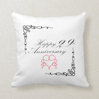 Happy 29th Anniversary Pillow
