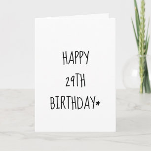 Happy 29th Birthday Again Disclaimer Asterisk  Card