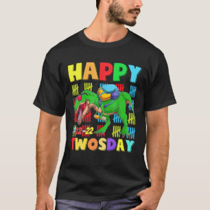 Happy 2/22/22 Twosday Dinosaur 22Nd February Twosd T-Shirt