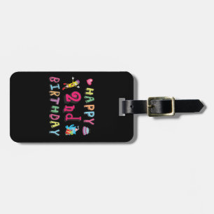Happy 2nd Birthday. 2 year b-day. Luggage Tag