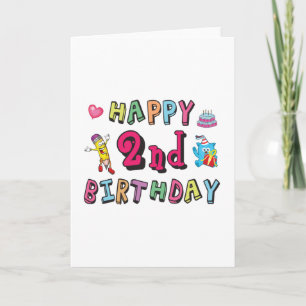 Happy 2nd Birthday 2 year b-day surprise Card
