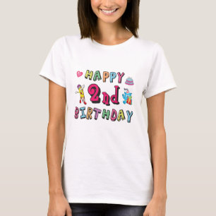 Happy 2nd Birthday. 2 year b-day. T-Shirt