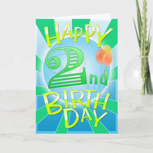 Happy 2nd Birthday Card (Front)