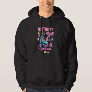 Happy 2nd Birthday Girl Roller Skating Joy Hoodie