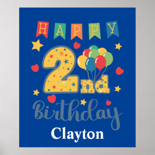 Happy 2nd Birthday Poster