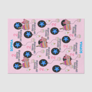 Happy 2nd Birthday Tissue Paper #2 Pink