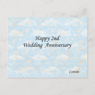 Happy 2nd. Wedding Anniversary Postcard