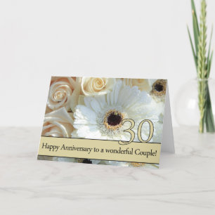 Happy 30th Anniversary roses Card