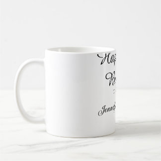 Happy 30th birthday add name date stylish simple  coffee mug